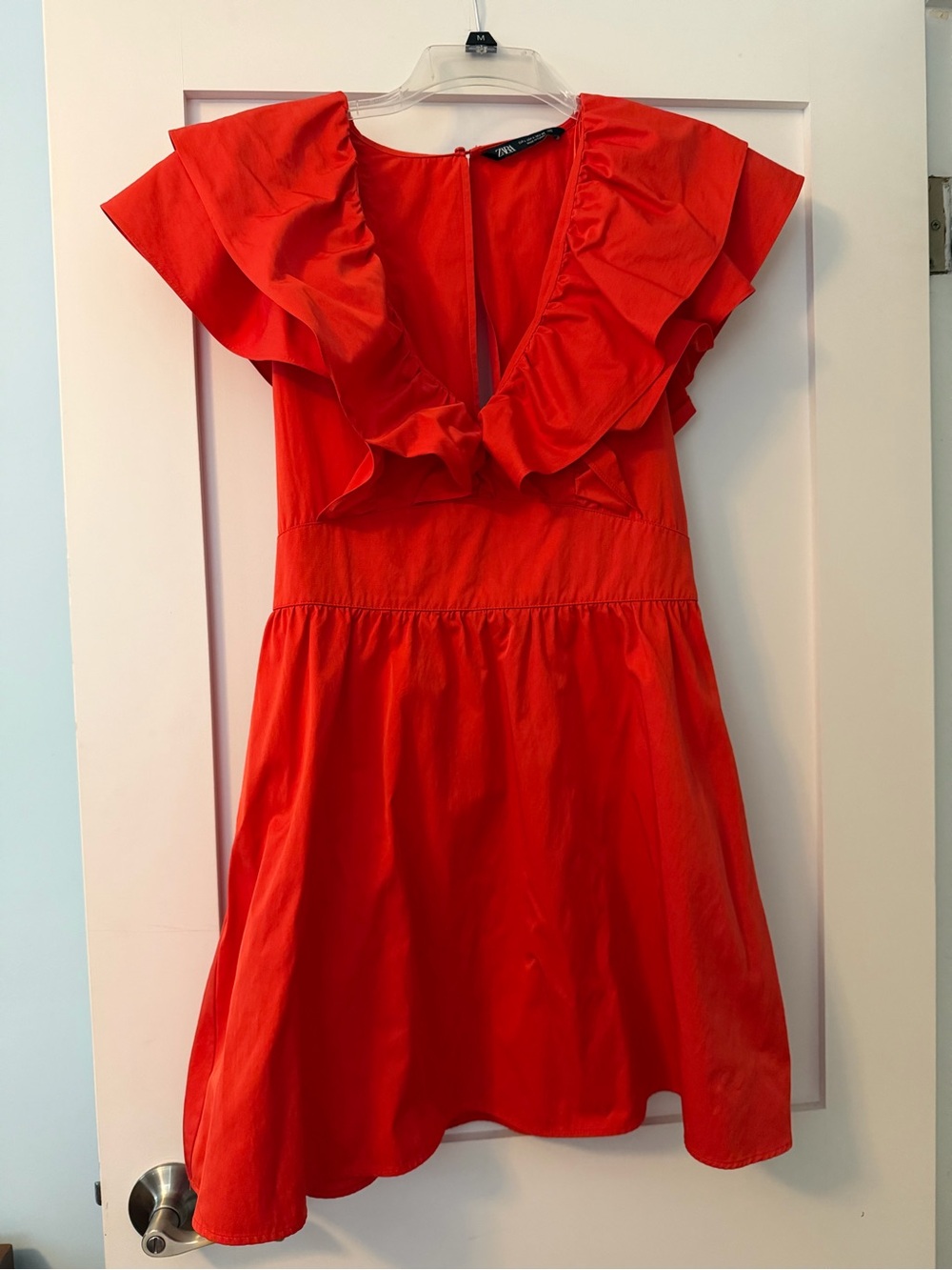 Women’s Red Ruffle-Trim Dress